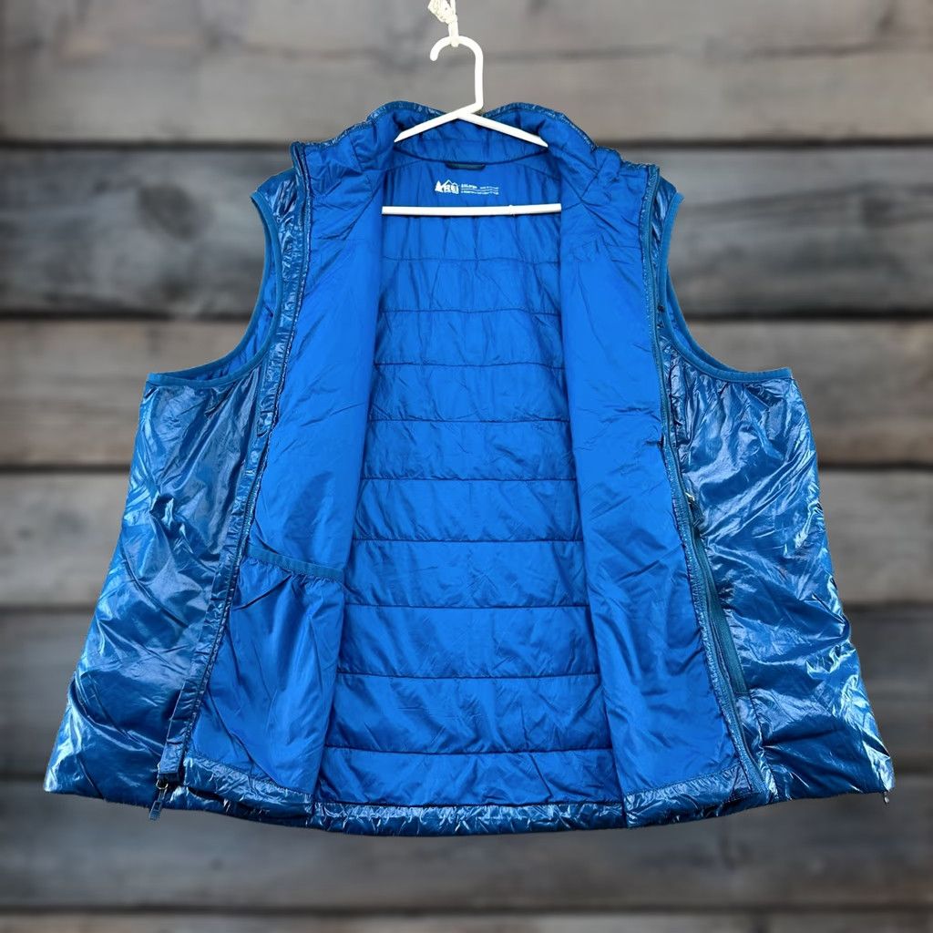 Vintage REI Vest Womens 3XL Blue Puffer Nylon Quilted Insulated Full Zip Vest Quilted Packable Body Cold Weather Womens Size XXL / US 16-18 / IT 52-54 - 1 Thumbnail