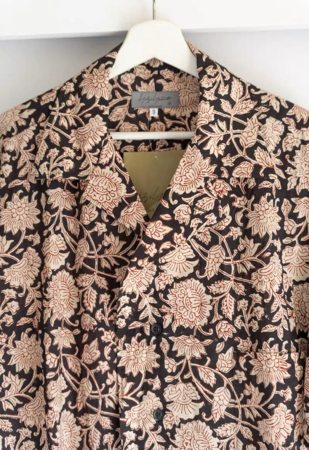 Yohji Yamamoto Yohji Yamamoto All-Over Floral Print Short Sleeve Shirt K4 Size US L / EU 52-54 / 3 - 3 Thumbnail