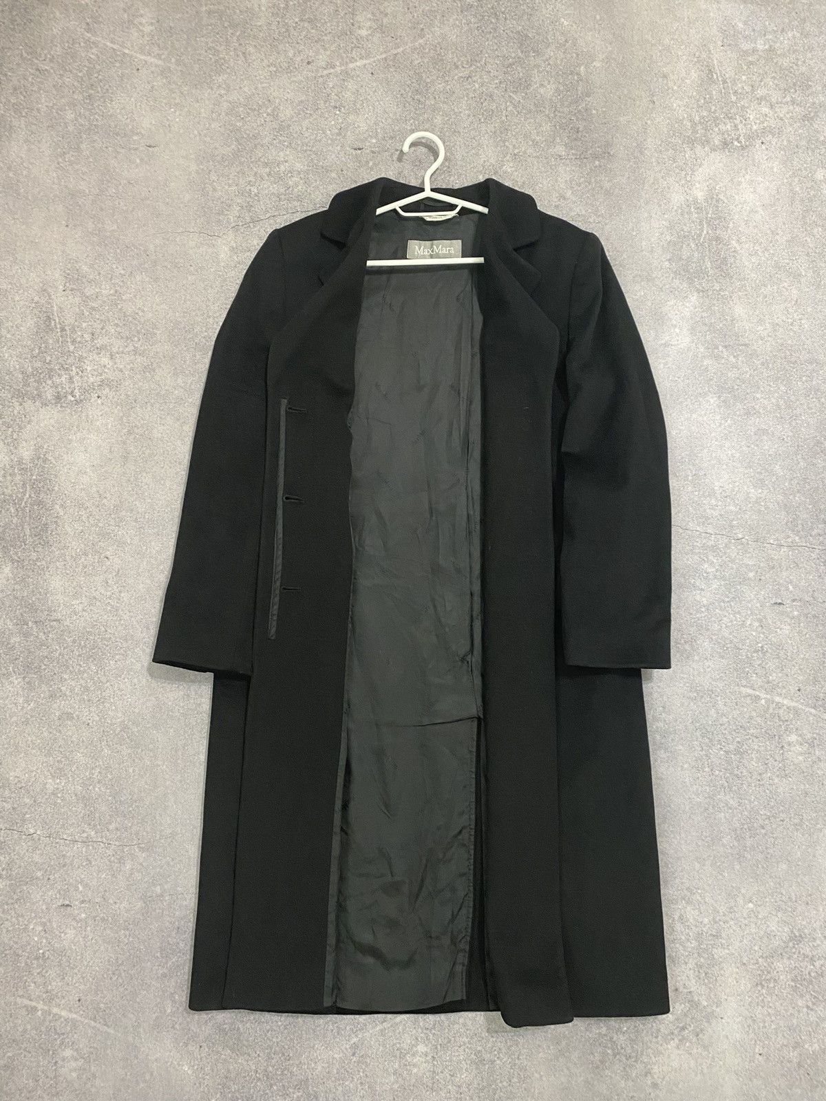 Max Mara Max Mara Vintage 100% Lana Wool Coat Black Women’s US 6 Size M / US 6-8 / IT 42-44 - 4 Thumbnail