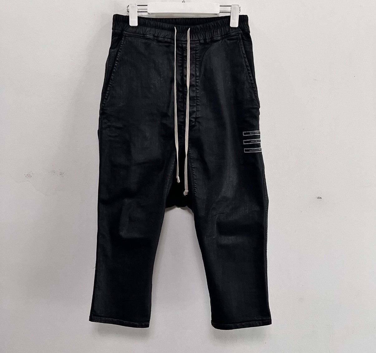 Rick Owens Rick Owens DRKSHDW Waxed Finish Cropped Pants (7/10 length) Size US 30 / EU 46 - 1 Thumbnail