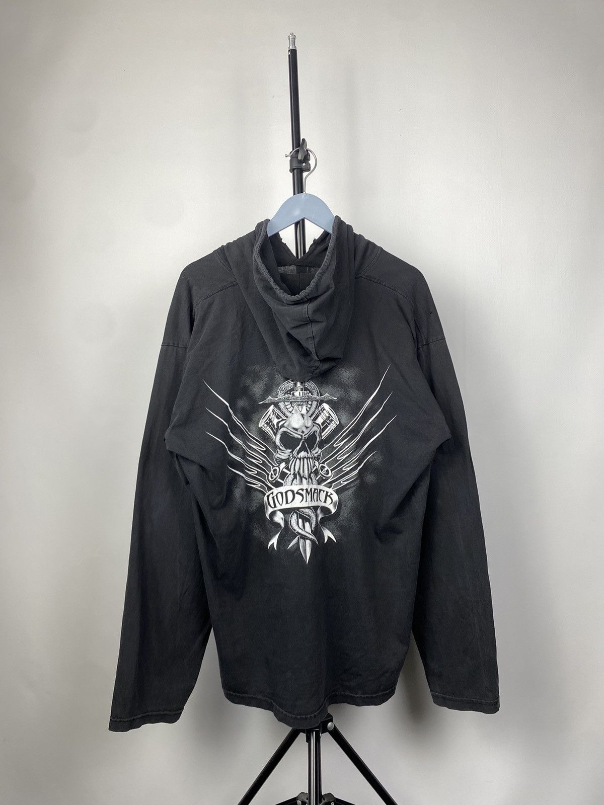 Band Tees × Vintage Vintage 90s Faded Godsmack hoodie Metal Deftones Size US XL / EU 56 / 4 - 6 Thumbnail