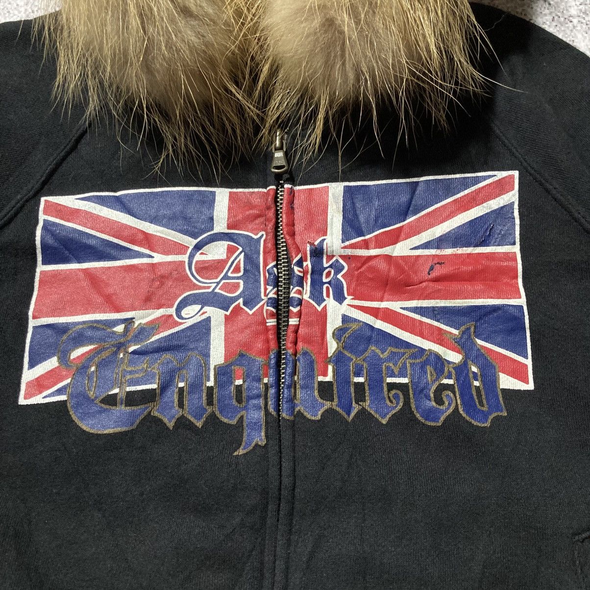 Japanese Brand 2000s Ask England Big Logo Fur Ziphoodie Black Punk Style Size US M / EU 48-50 / 2 - 5 Thumbnail