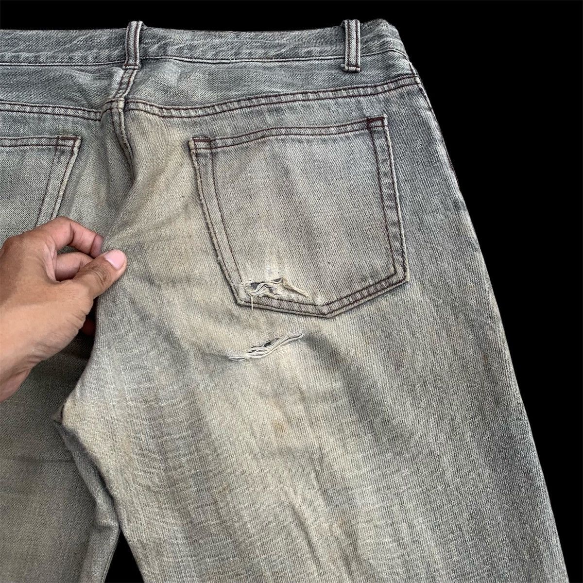 Japanese Brand Vintage Mossimo Rusty Mudwash Distressed Denim Jeans W32 Size US 32 / EU 48 - 7 Thumbnail