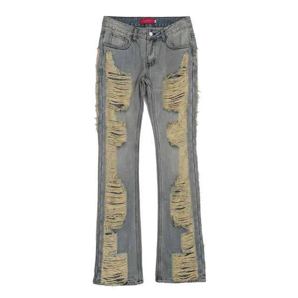 VIBE ripped grunge flared damaged jeans Size US 32 / EU 48 - 5 Thumbnail