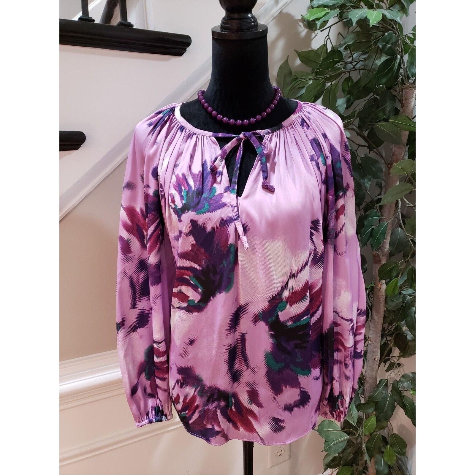 Jennifer Lopez Jennifer Lopez Round Neck Long Sleeve Top Blouse Size M Size M / US 6-8 / IT 42-44 - 1 Thumbnail