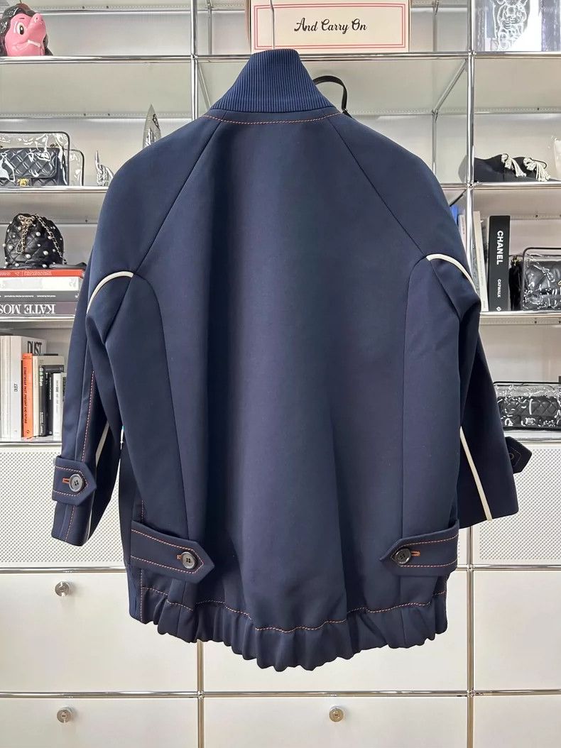 Prada prada 8-point sleeve dark blue casual zip jacket 2504-Nexta Size XS / US 0-2 / IT 36-38 - 2 Thumbnail