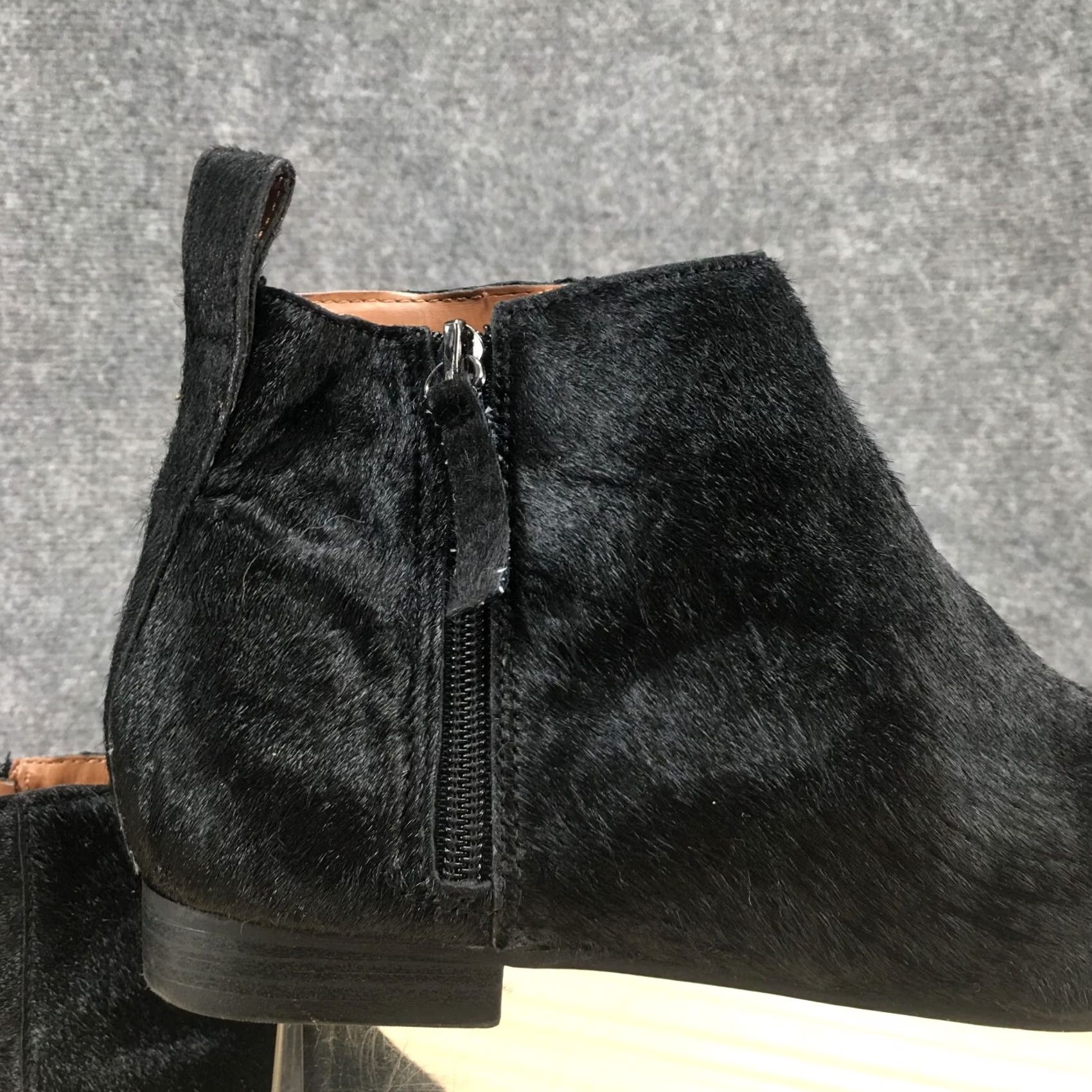 Gap Gap Boots Womens 7 Holiday Black Calf Hair Side Zip Ankle Bootie Low Heels Size US 7 / IT 37 - 4 Thumbnail