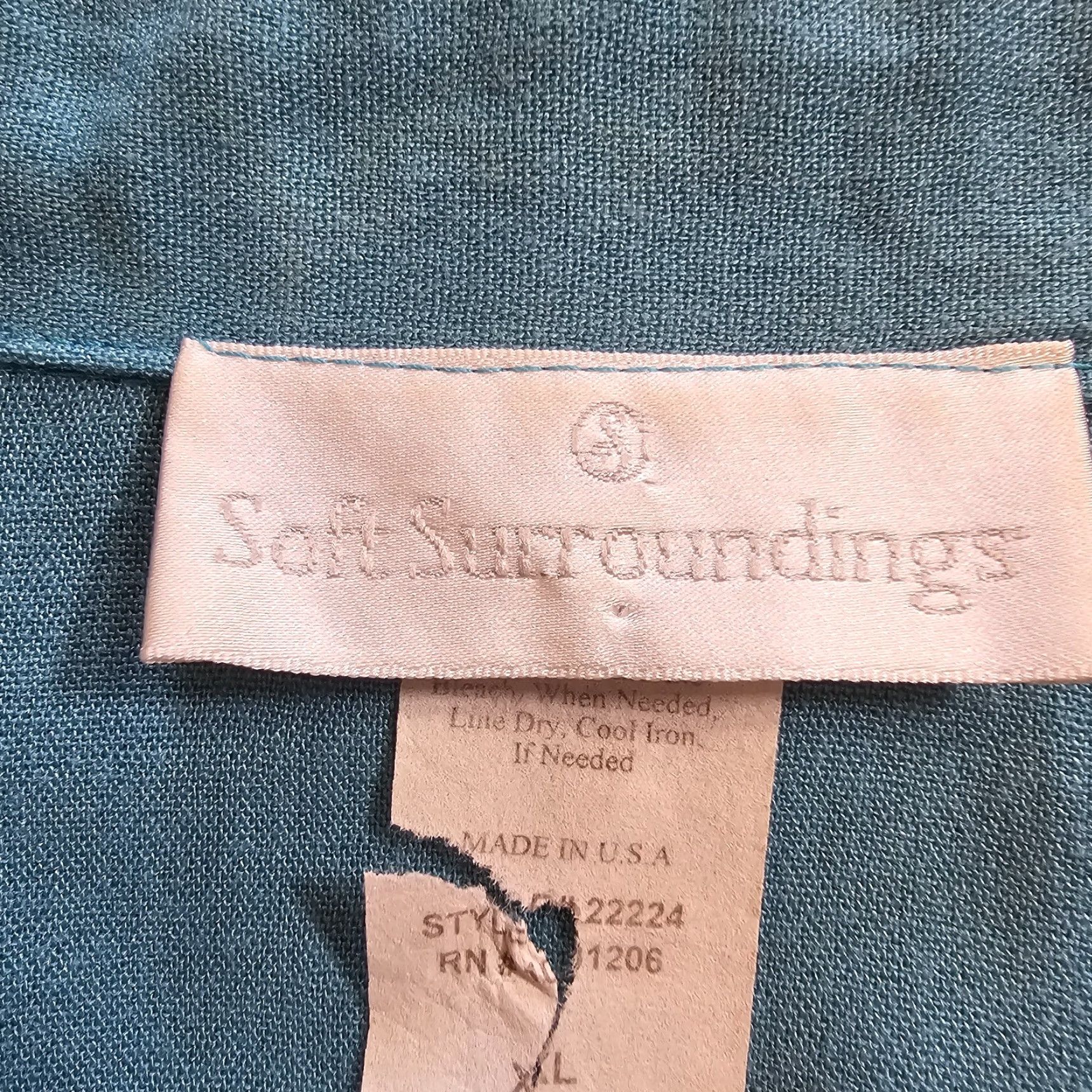 Soft Surroundings Soft Surroundings Jacket Women XL Blue 3/4 Sleeve Toggle Lagenlook Career Casual Shirt Size XL / US 12-14 / IT 48-50 - 3 Thumbnail