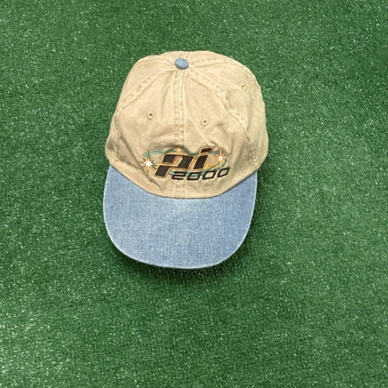 Disney VINTAGE Disney Pleasure Island 2000 Cast Member Employee VTG Strapback Hat Adult Beige Cap Hat Adjustable Men One Size 90s Disney Mens Size ONE SIZE - 6 Thumbnail