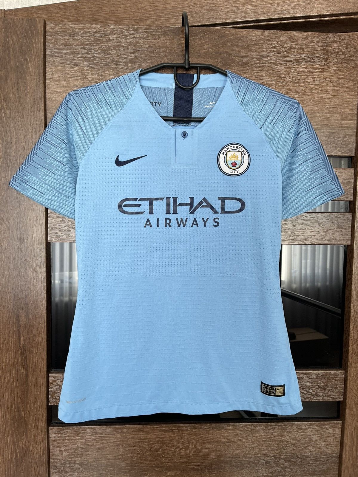 Nike 2018/2019 Nike Manchester City Player Issue Match Worn Shirt Size US S / EU 44-46 / 1 - 2 Thumbnail