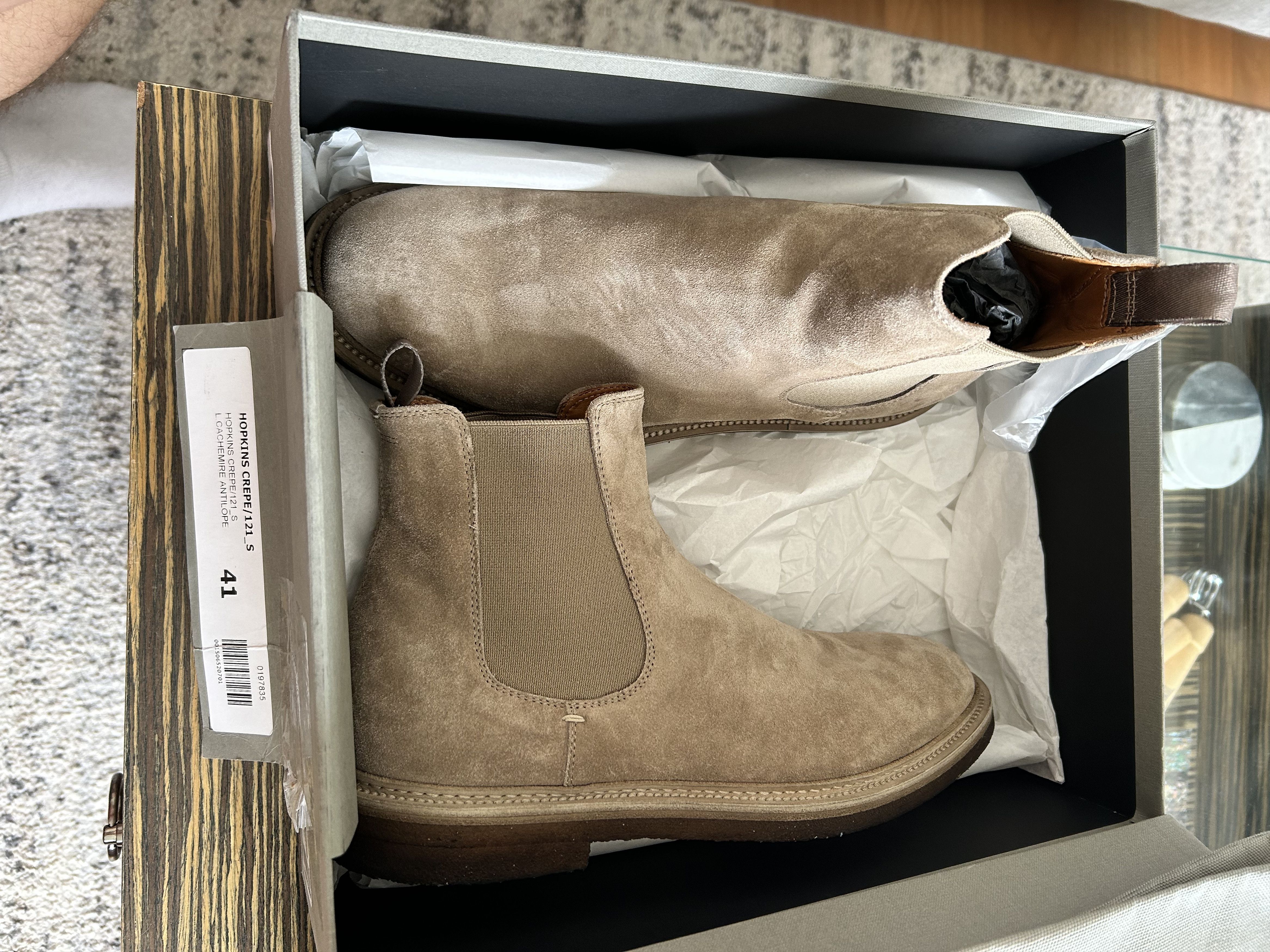 Officine Creative Hopkins 121 Brown Suede Chelsea Boot Size US 8.5 / EU 41-42 - 2 Thumbnail