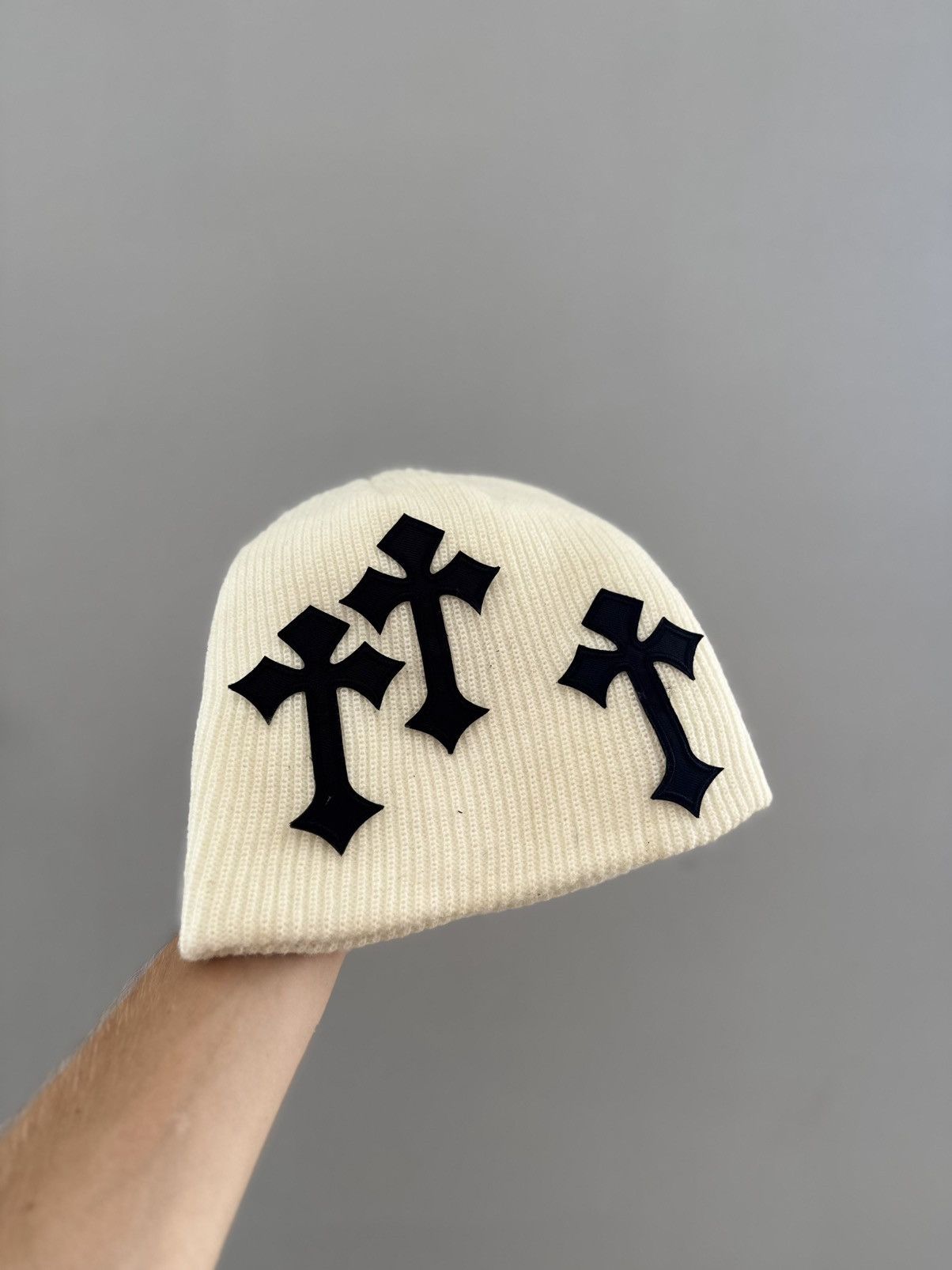Japanese Brand Japanese style Beanie hat cross pattern y2k Size ONE SIZE - 1 Thumbnail