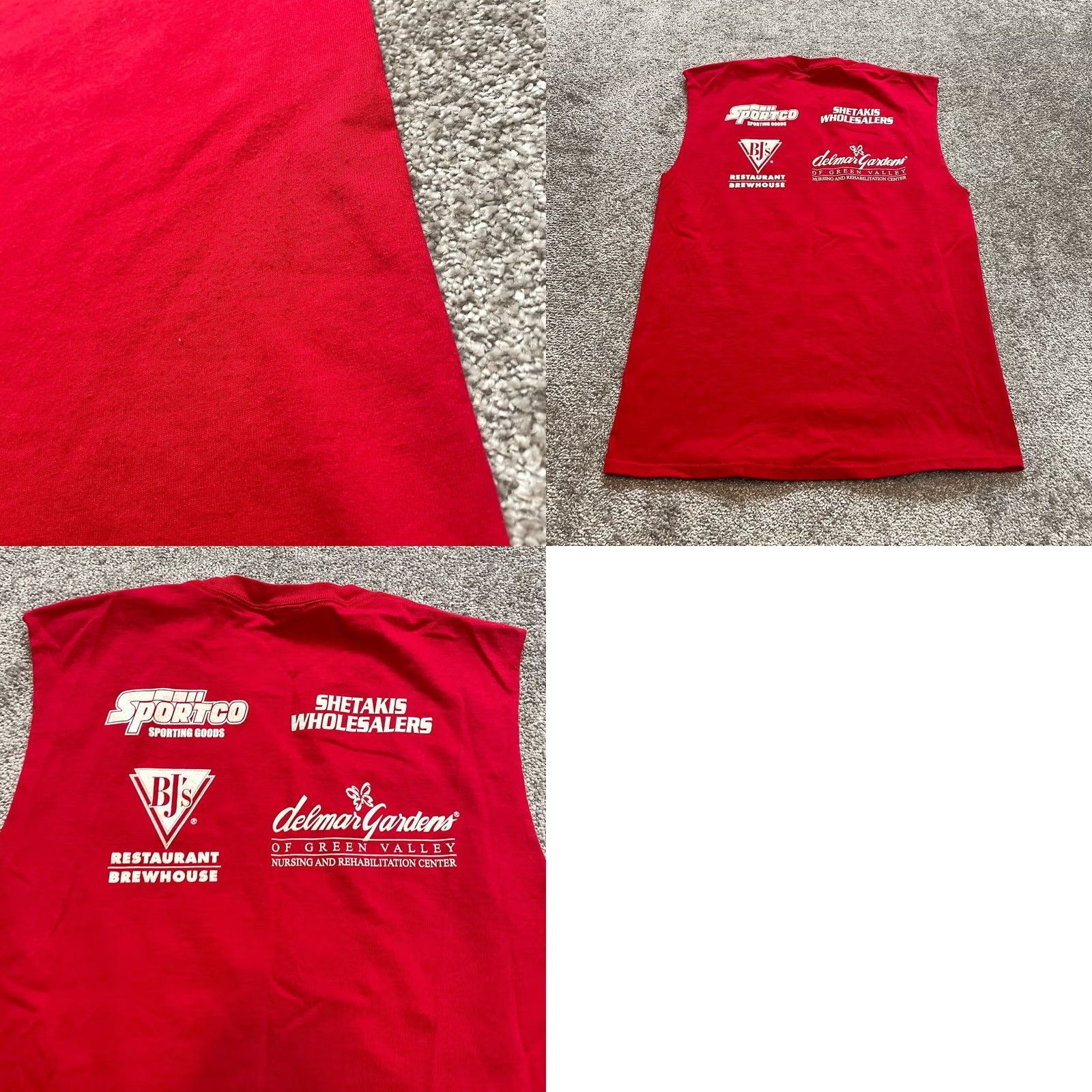 Henderson VINTAGE Unbranded Shirt Adult Small red Cut Off Sleeves Tank Henderson Senior Games Logo Size S / US 4 / IT 40 - 8 Thumbnail