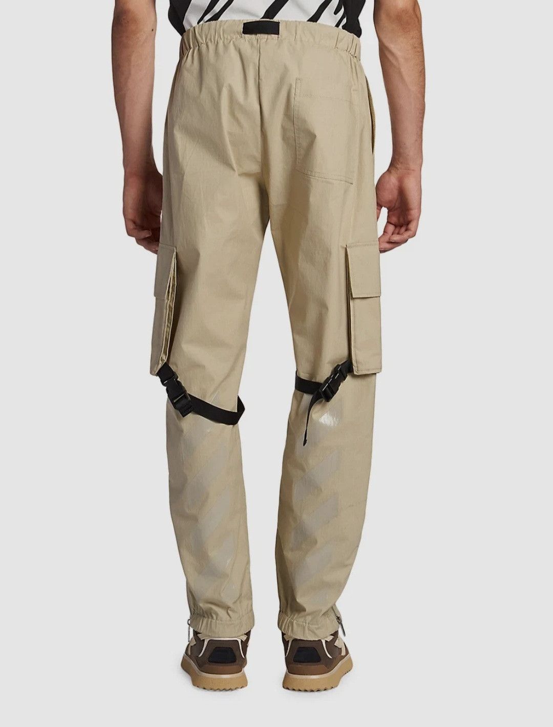 Off-White Off-White Beige Cotton Cargo Pants Size S Size US 32 / EU 48 - 3 Thumbnail