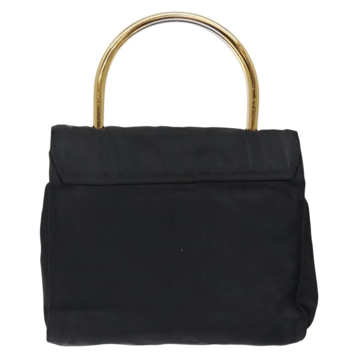 Prada PRADA Hand Bag Nylon Black Gold Size ONE SIZE - 3 Thumbnail