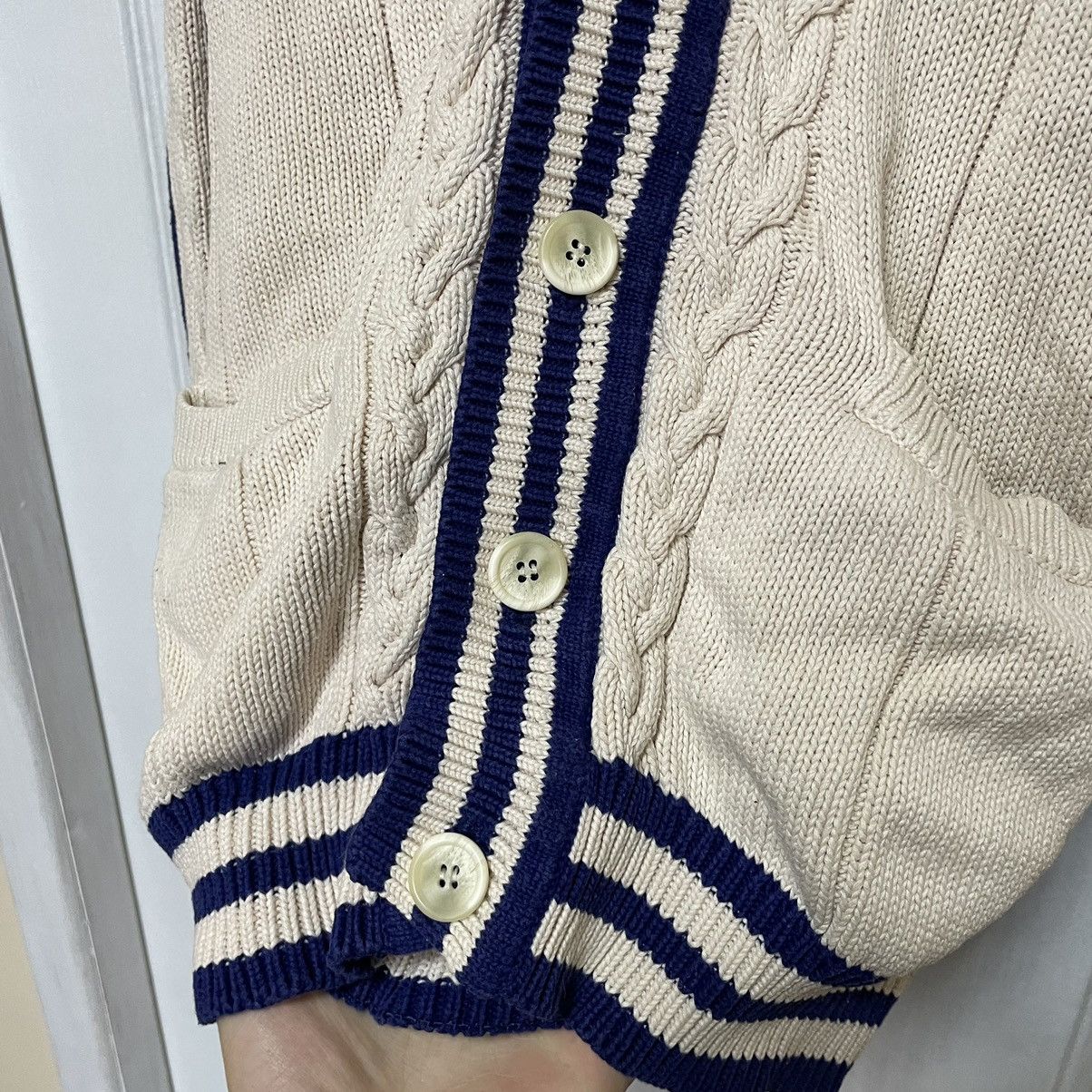 Japanese Brand × Lacoste 90s Lacoste Cardigan retro izod chemise sweater old money Size US L / EU 52-54 / 3 - 6 Thumbnail