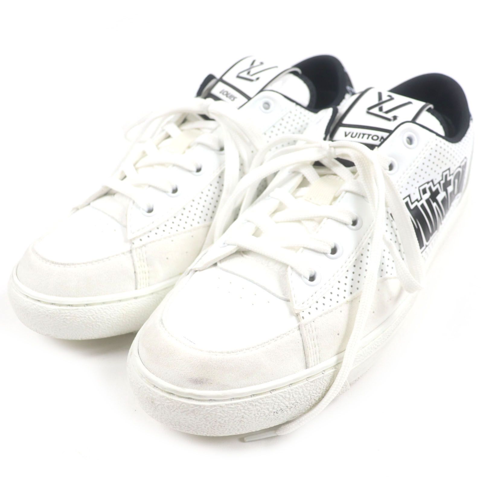 Louis Vuitton Louis Vuitton Louis Vuitton Leather Sneakers Leather Shoes 1ACF0A DUTY FREE for USA Size ONE SIZE - 1 Thumbnail