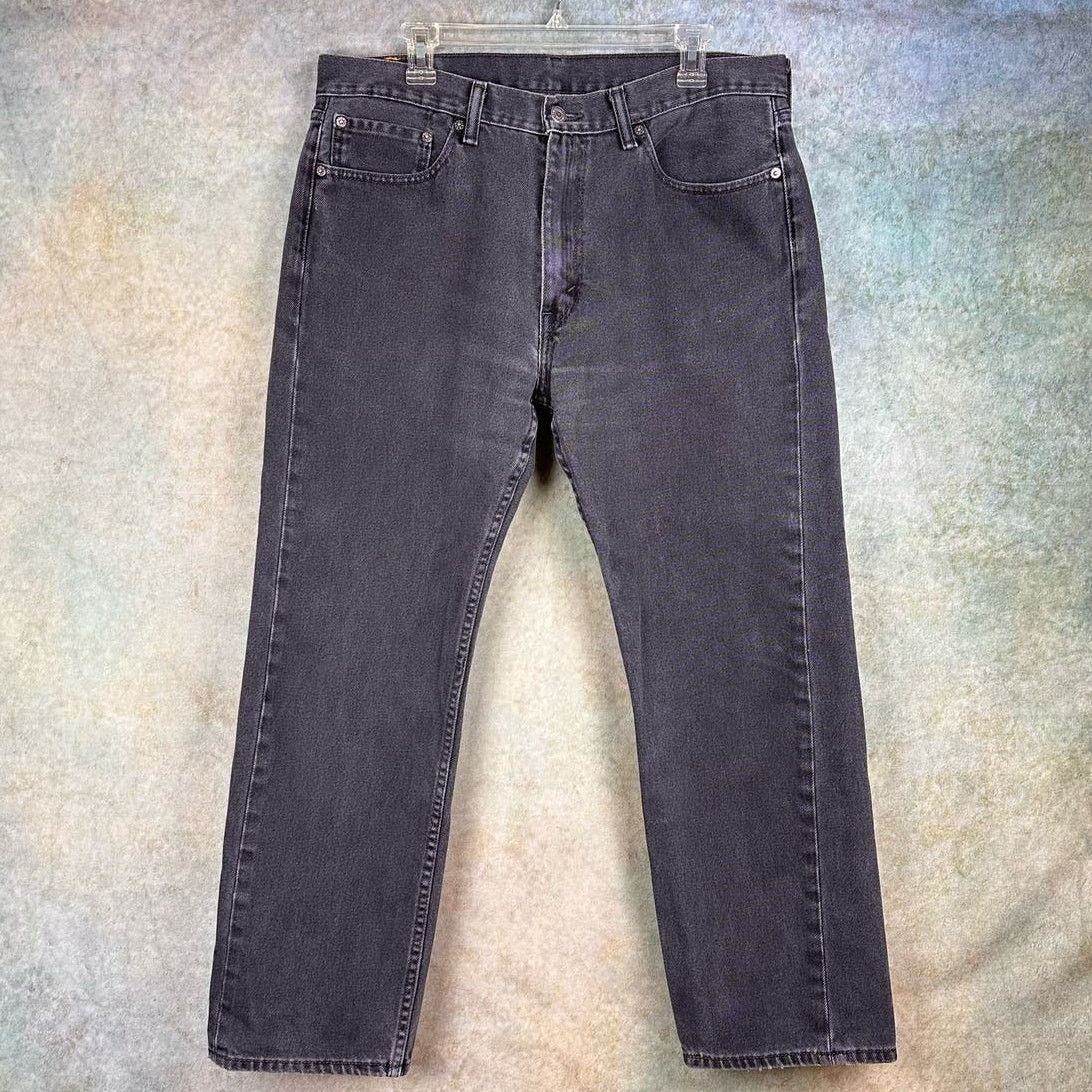 Levi's × Vintage Vintage Levis 505 Black Denim Jeans 36x30 Faded Y2K Regular Size US 36 / EU 52 - 2 Thumbnail