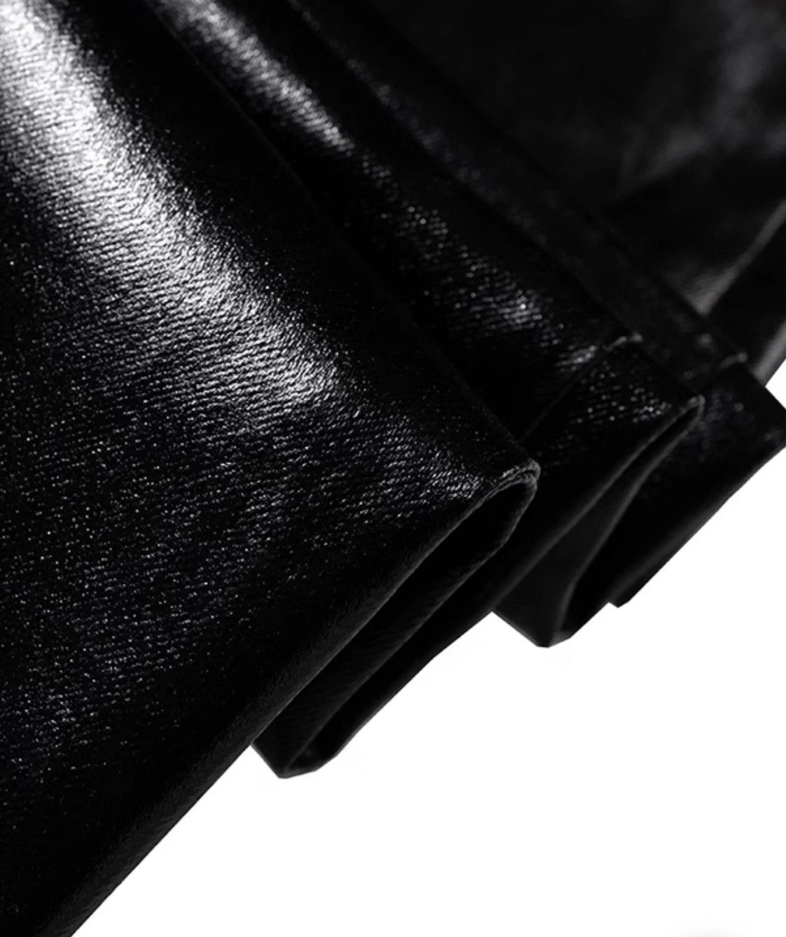 Jean Coating Glossy Patent Leather Baggy Black Jeans Size US 34 / EU 50 - 9 Thumbnail
