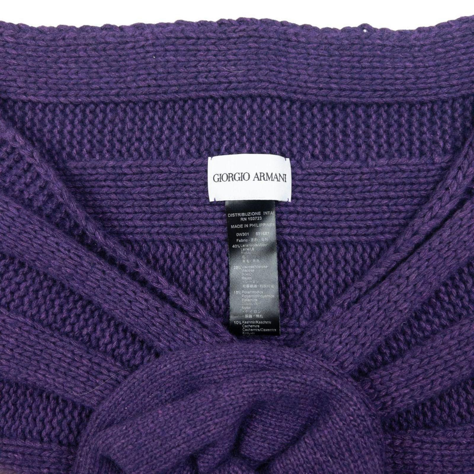 Giorgio Armani Vintage Giorgio Armani Knitted Wool Shawl Size ONE SIZE - 3 Thumbnail