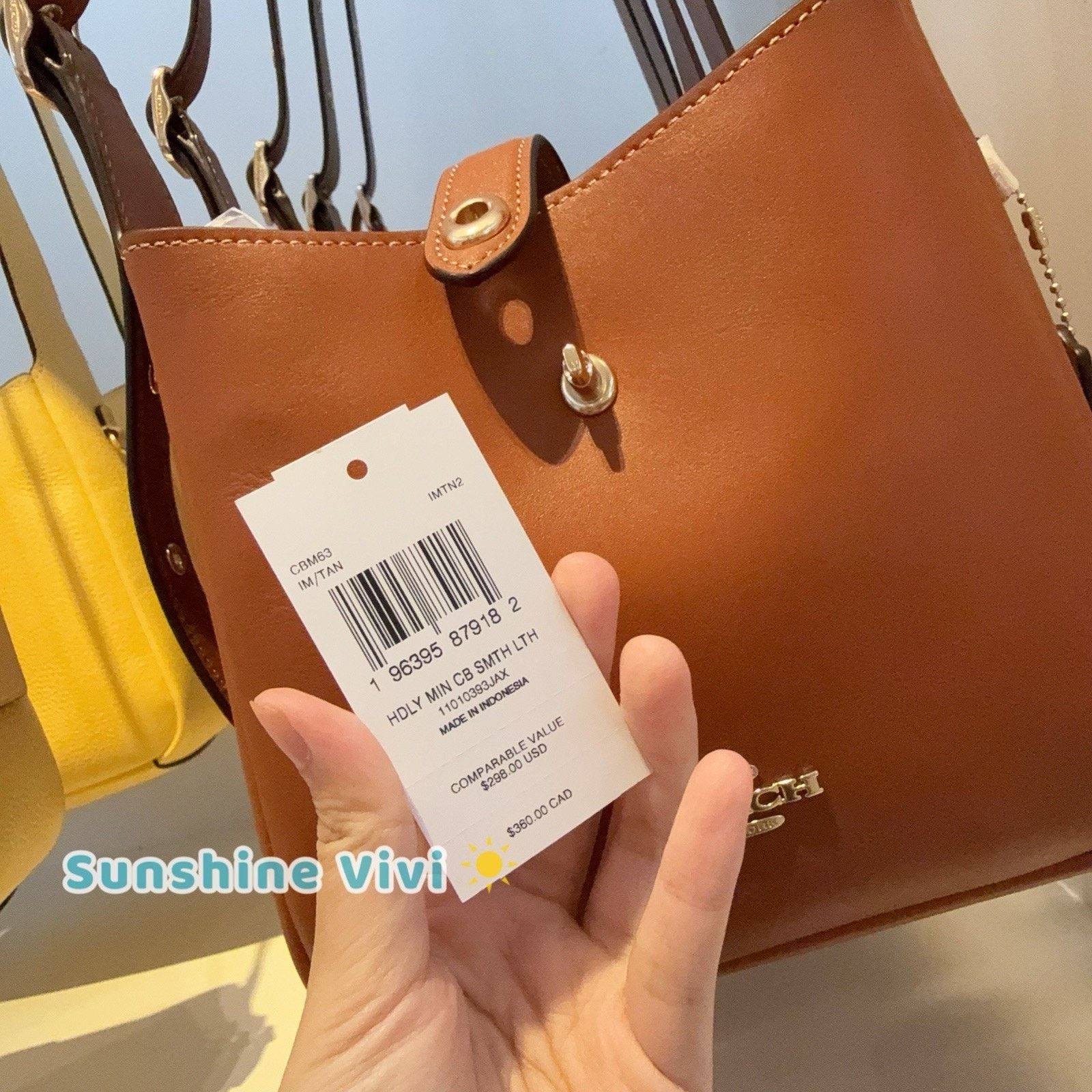 Coach NWT Coach Hadley Mini Crossbody Bag CBM63 Gold/Tan Size ONE SIZE - 5 Thumbnail