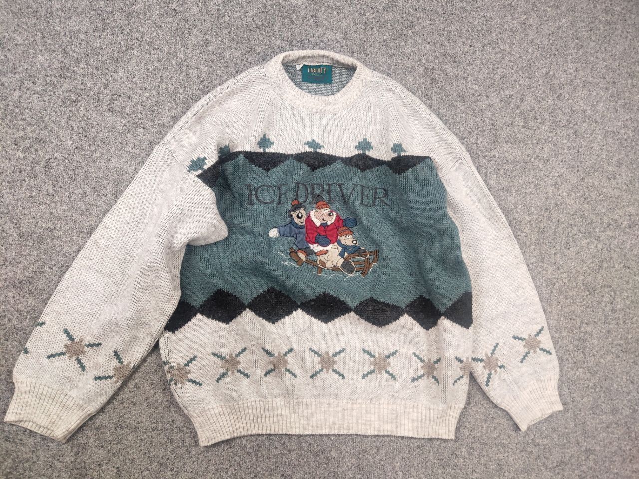 Vintage Vintage 80's Liberty Knitwear Italy Wool blend Knit Sweater Size US L / EU 52-54 / 3 - 2 Thumbnail