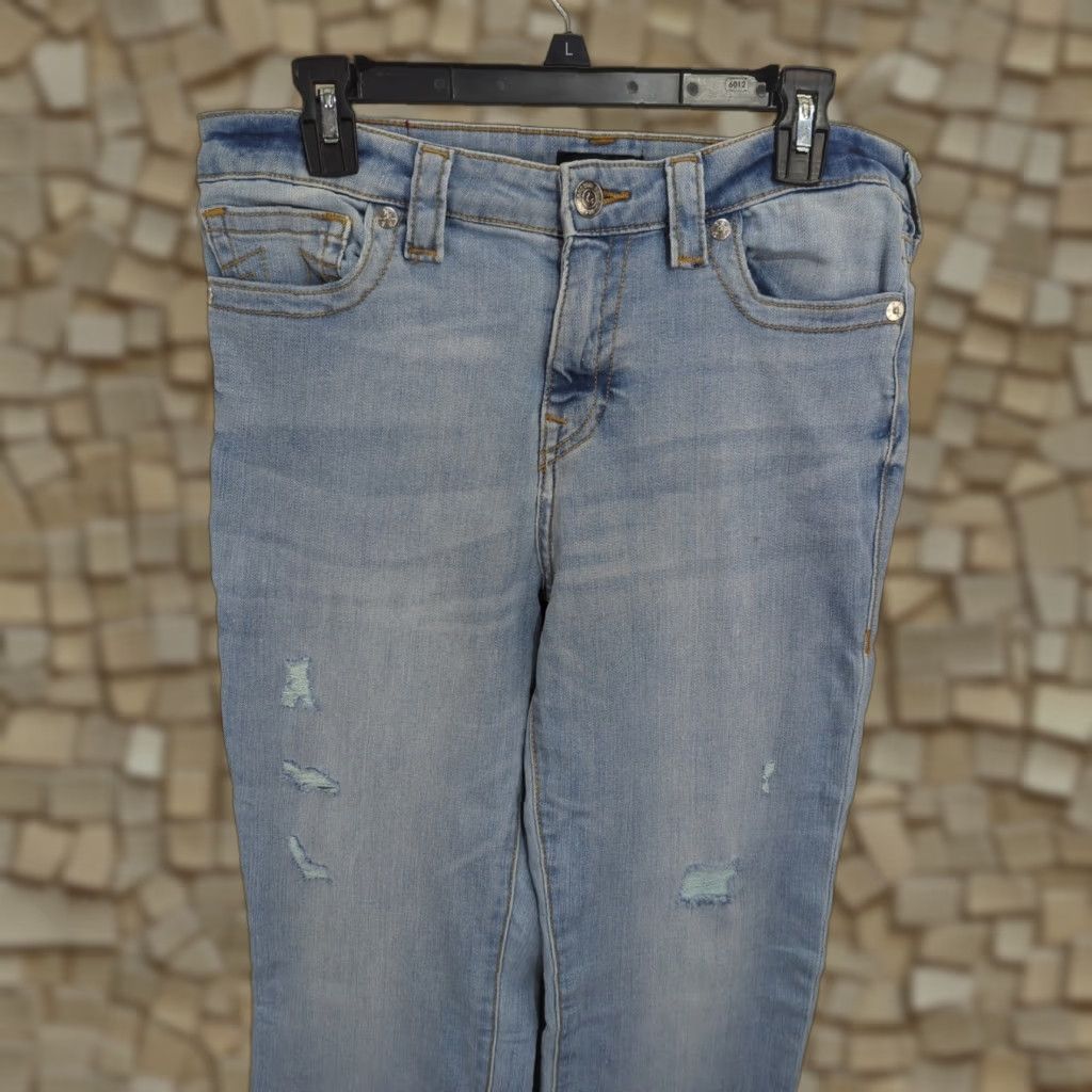 True Religion True Religion Jeans Becca 31 Mid Rise Bootcut Light Wash Denim Blue Stretch Womens Size 24" / US 00 / IT 34 - 1 Thumbnail