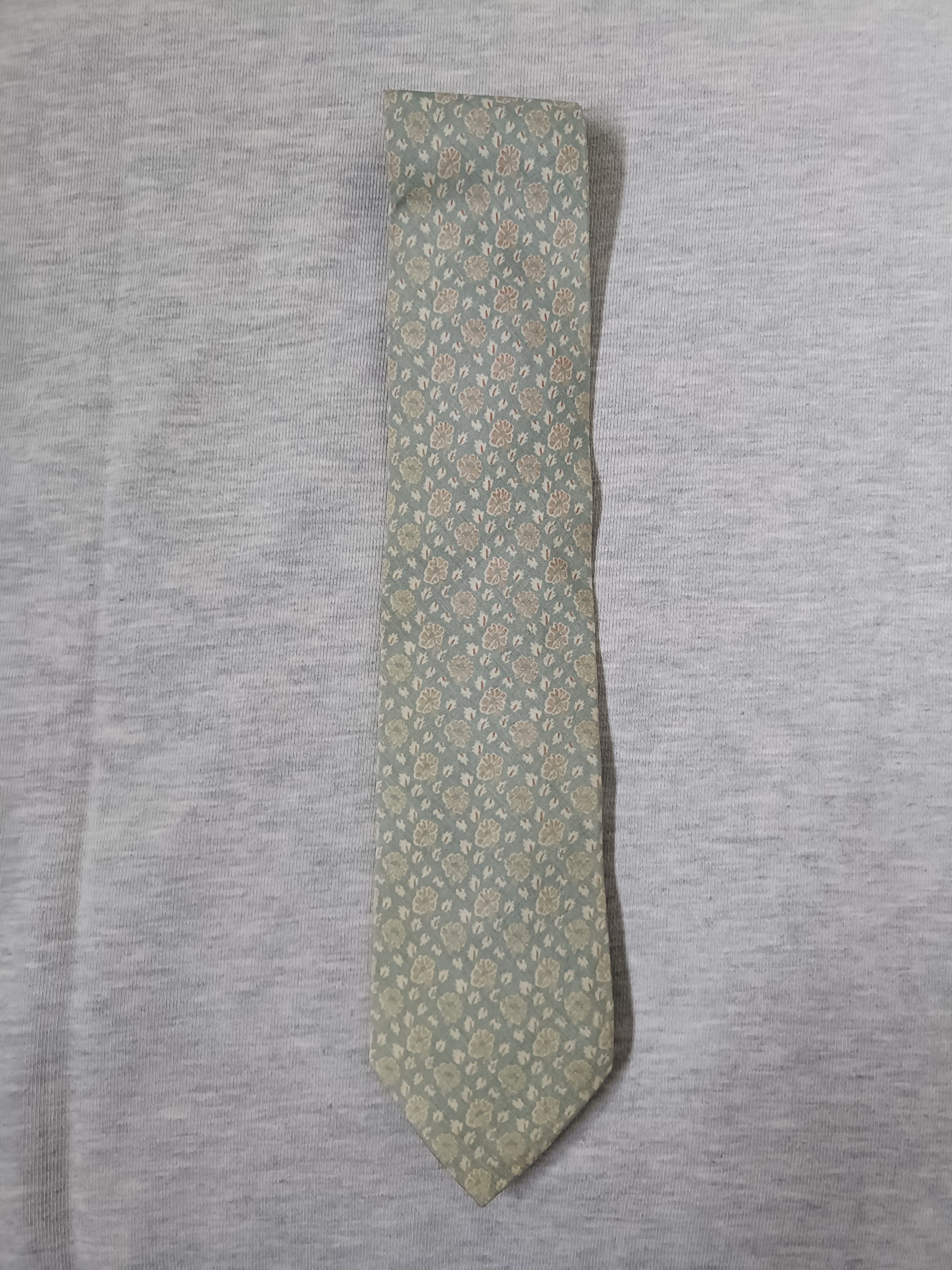 Cerruti 1881 Vintage Nino Cerutti floral sage green silk tie Size ONE SIZE - 1 Thumbnail