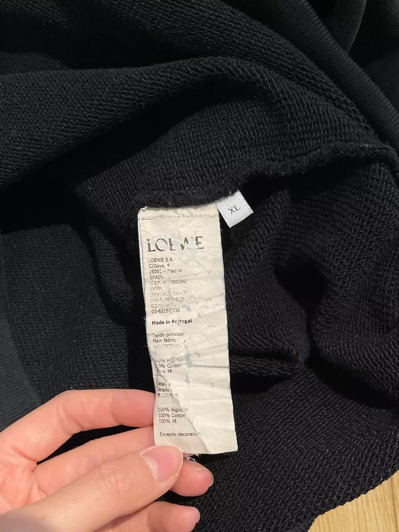 Loewe LOEWE Black embroidered hoodie Size XL / US 12-14 / IT 48-50 - 4 Thumbnail