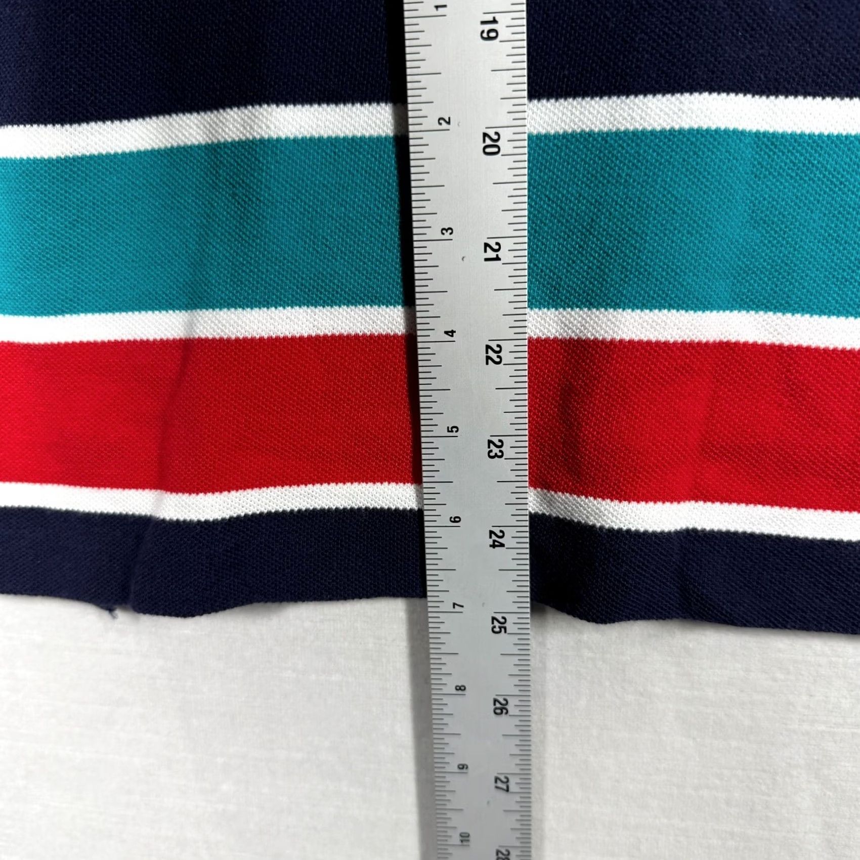 Izod IZOD Polo Shirt Women M White Red Blue Stripe Country Club Yacht Classic Size M / US 6-8 / IT 42-44 - 4 Thumbnail