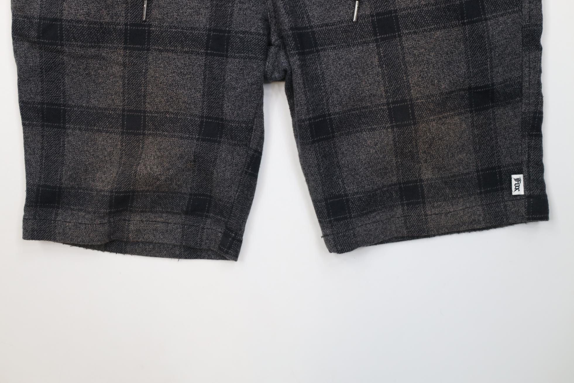 Fox Racing Vintage Fox Racing Flannel Skull Shorts Gray Plaid Size US 34 / EU 50 - 4 Thumbnail