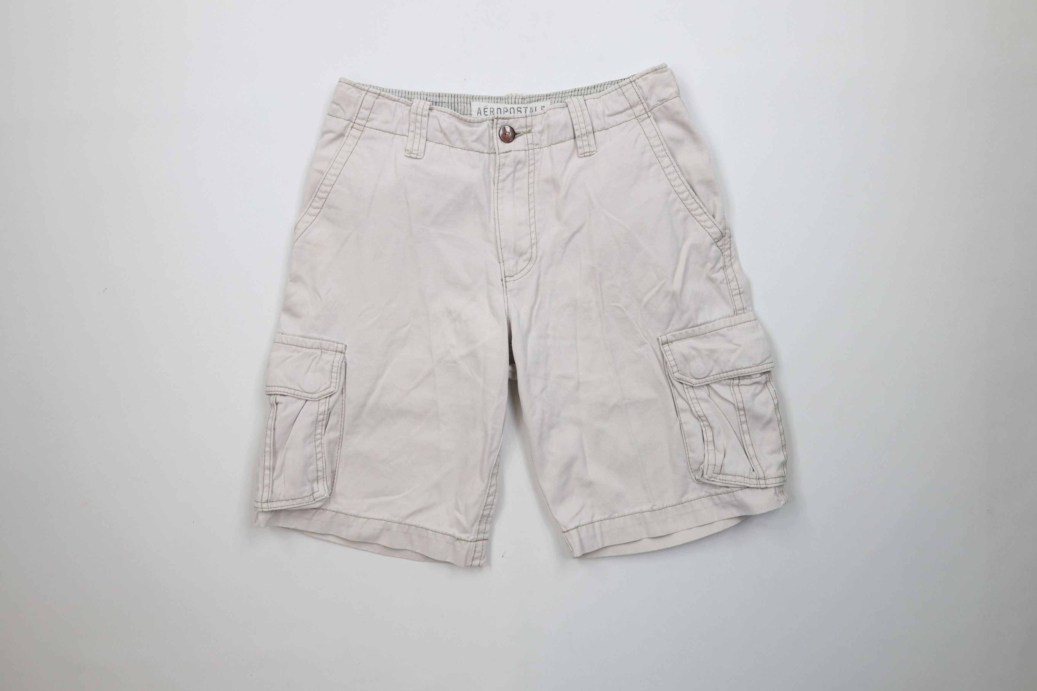 Aeropostale Vintage Aeropostale Heavyweight Cargo Shorts Beige Cotton Size US 30 / EU 46 - 1 Thumbnail
