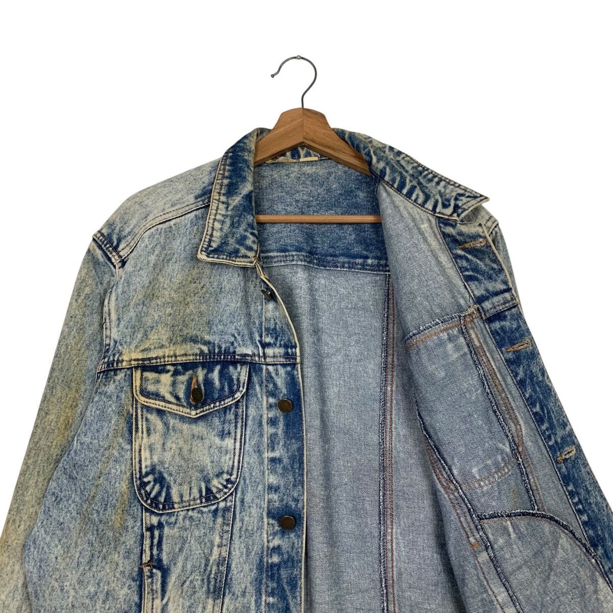 Vintage 90's MECHLIN Stone Wash Trucker Denim Jacket #2498-C112 Size US M / EU 48-50 / 2 - 10 Thumbnail