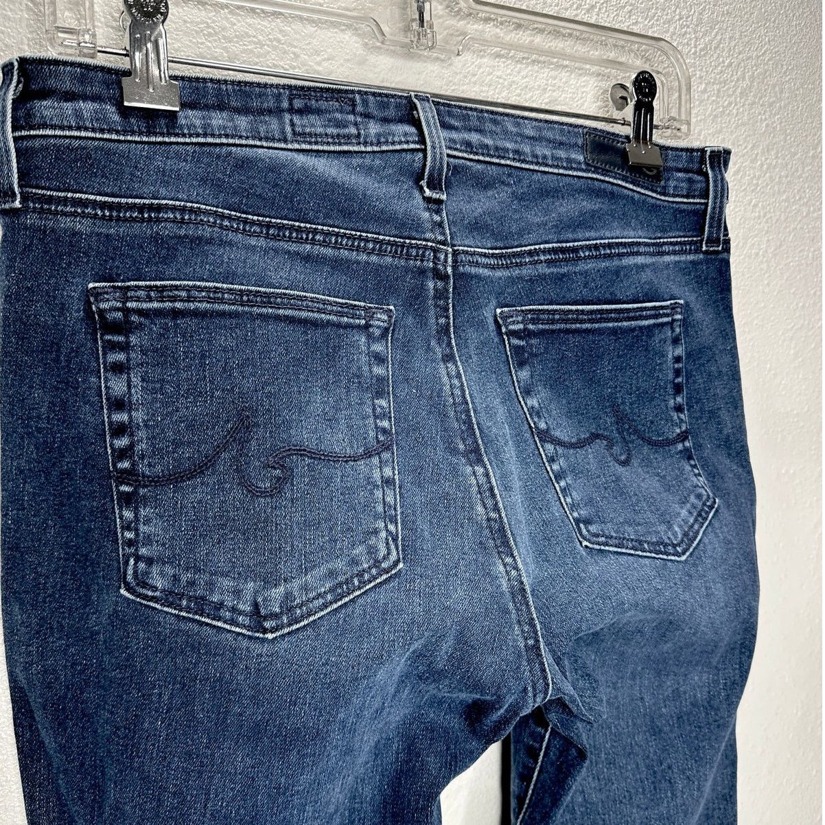 AG Adriano Goldschmied AG Dark Wash The Harper Essential Straight Raw Hem Jeans 29 Size 29" - 8 Thumbnail