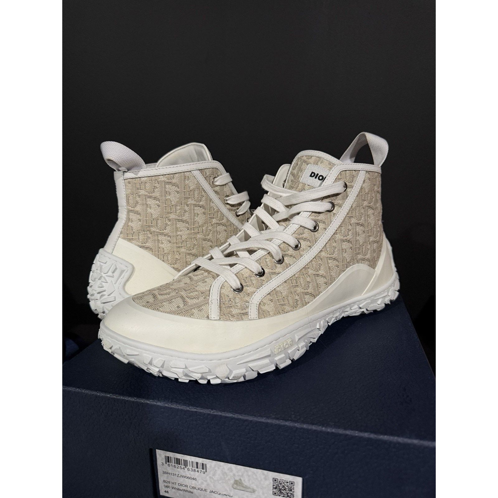 Dior Dior B28 High Beige Sneakers Size US 13/46eu Rare Size US 13 / EU 46 - 1 Thumbnail