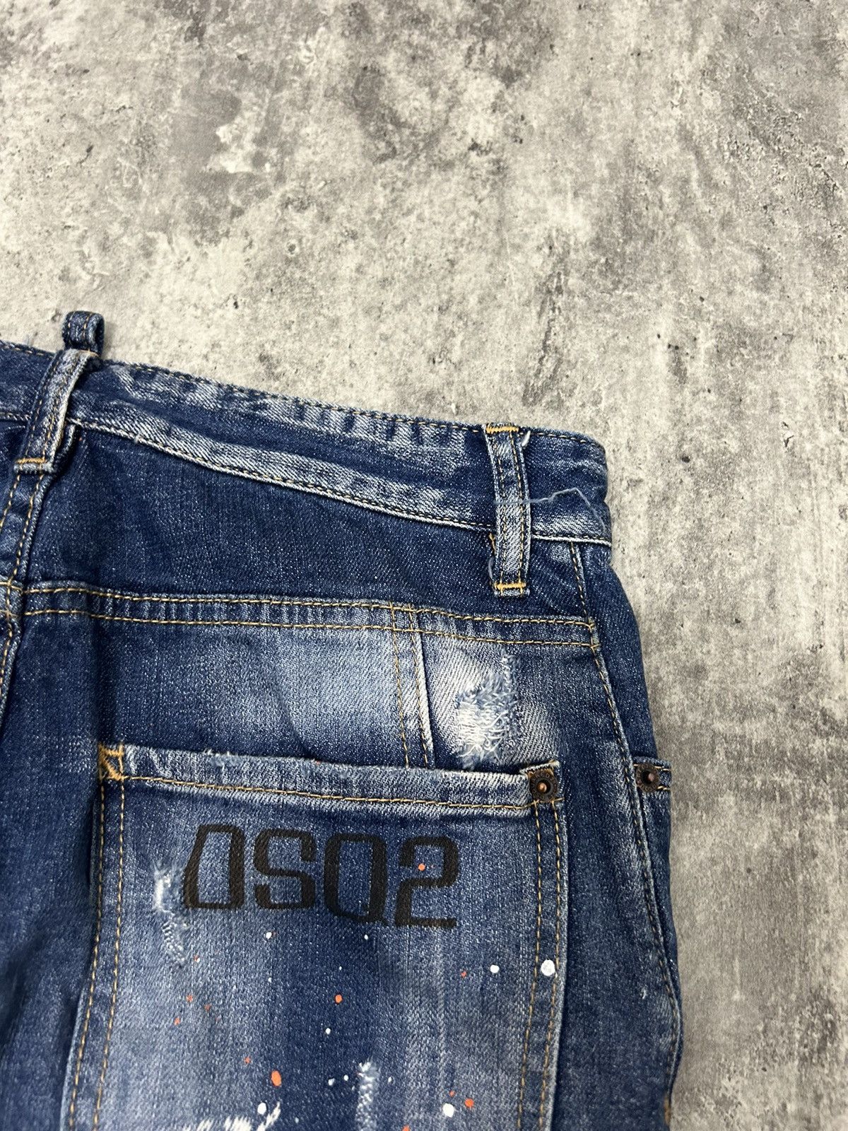 Designer × Dsquared2 Ds Quared 2 Paint Acid Wash Distressed Jeans Size US 29 - 13 Thumbnail