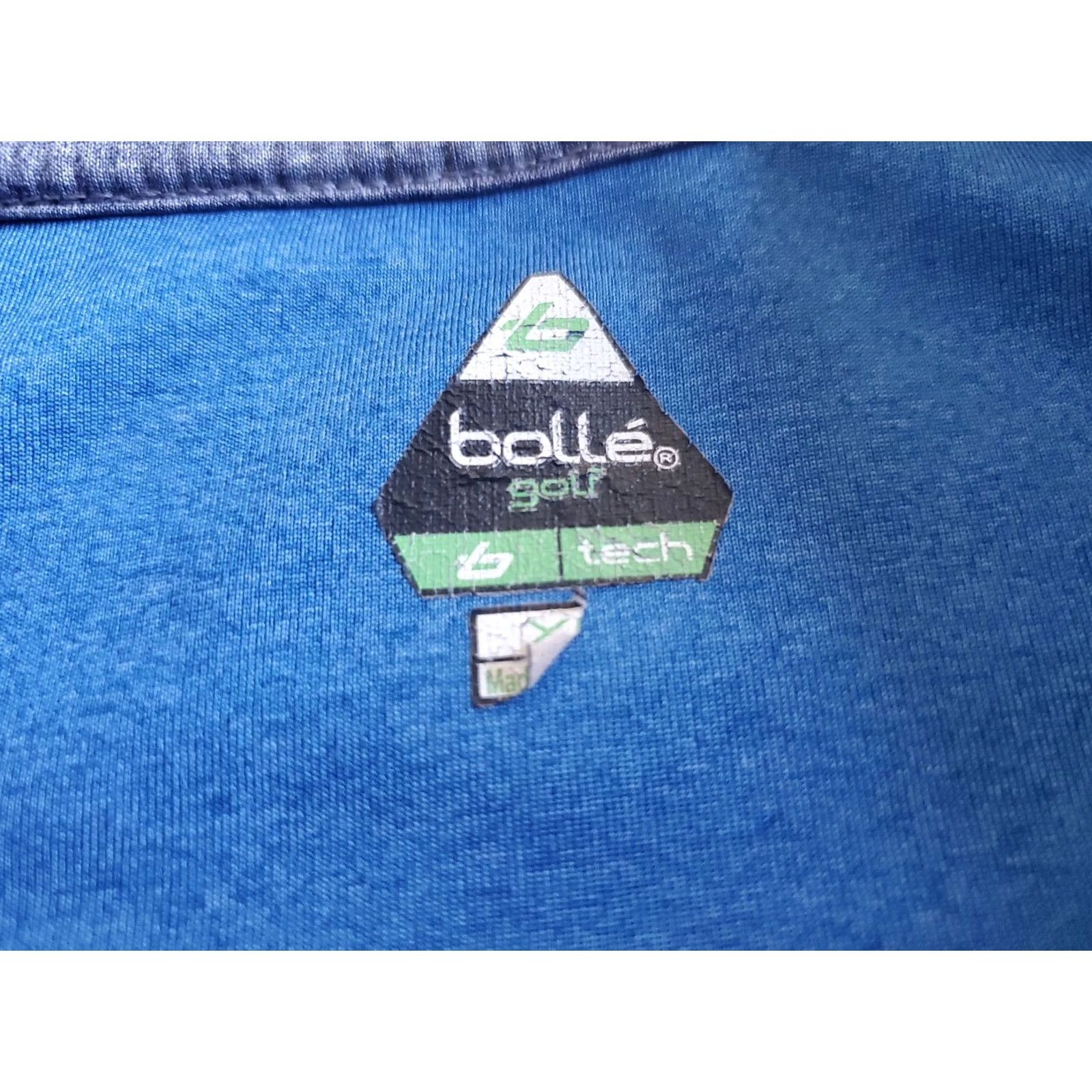 Vintage Bollé Polo Shirt XL Men Short Sleeve Blue 100% Polyester Casual Activewear Travel Workwear Shirt Size US XL / EU 56 / 4 - 4 Thumbnail