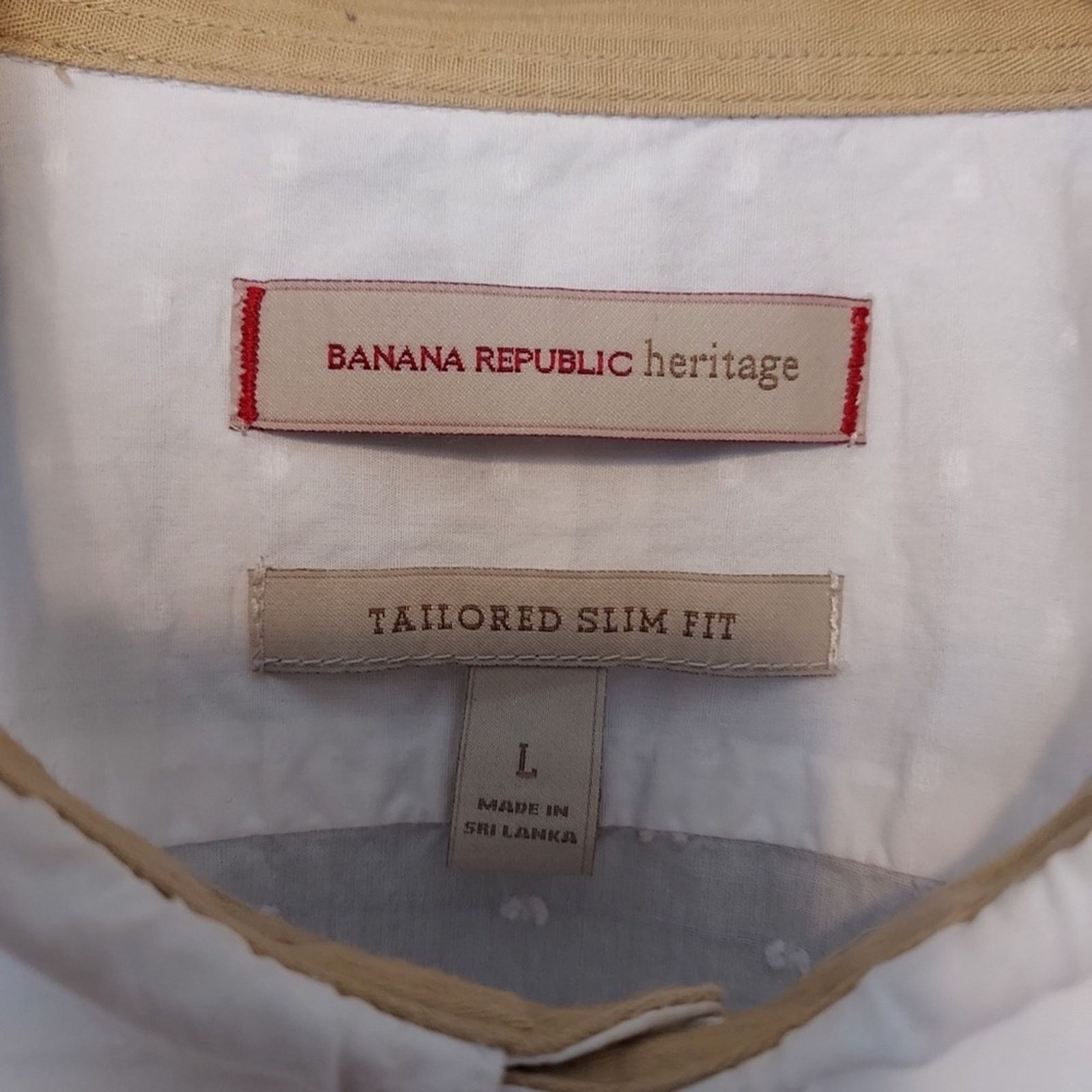 Banana Republic Banana Republic Heritage Slim Fit White Button Up Shirt Size US L / EU 52-54 / 3 - 10 Thumbnail