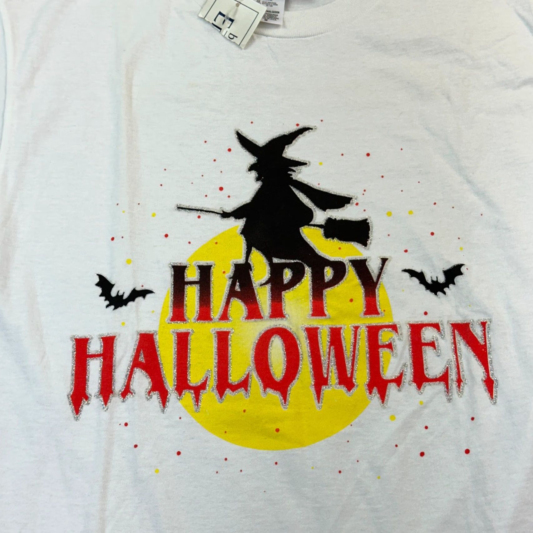 Basic Editions VINTAGE Basic Editions Shirt Women's M White Halloween Witch Deadstock Size M / US 6-8 / IT 42-44 - 2 Thumbnail