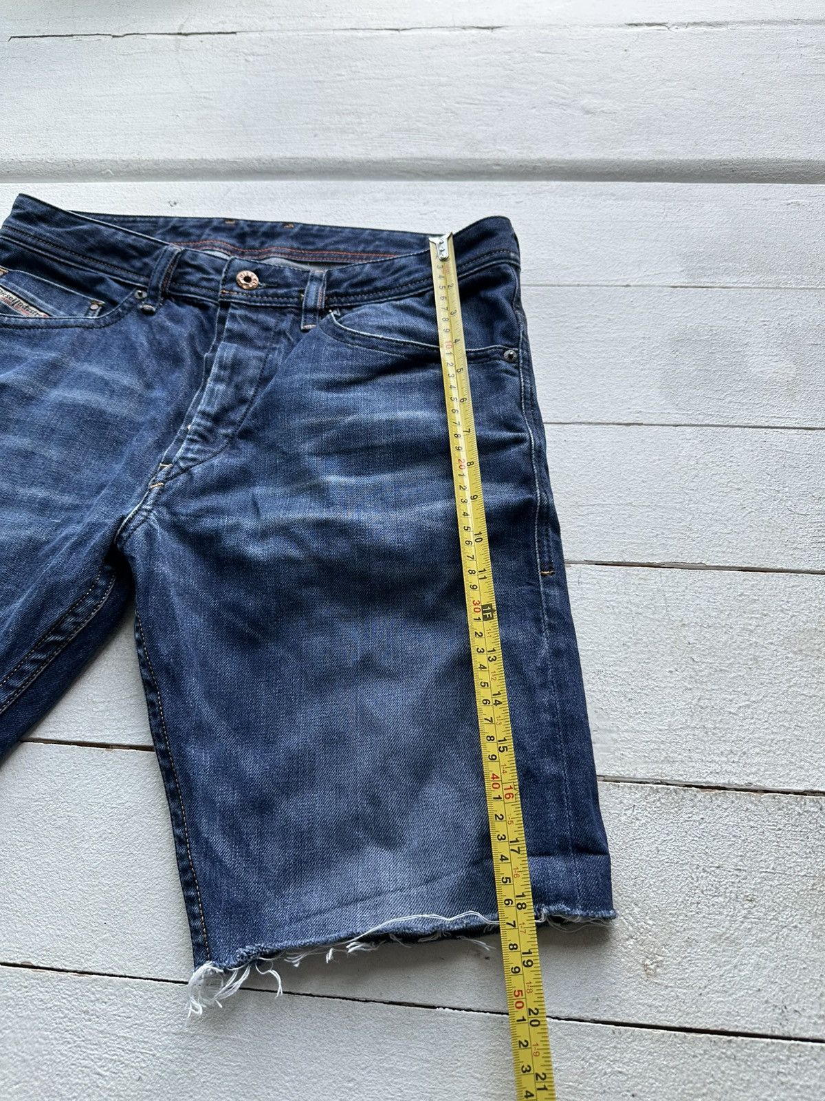 Diesel VNTG 🚨 Y2K Diesel Industry shorts Streetwear blue faded Size US 31 - 11 Thumbnail