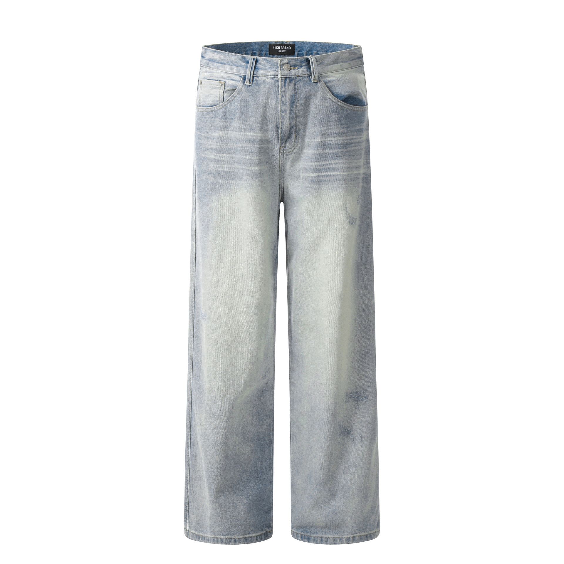 Japanese Brand High street washed distressed loose straight casual jeans Size US 32 / EU 48 - 1 Thumbnail