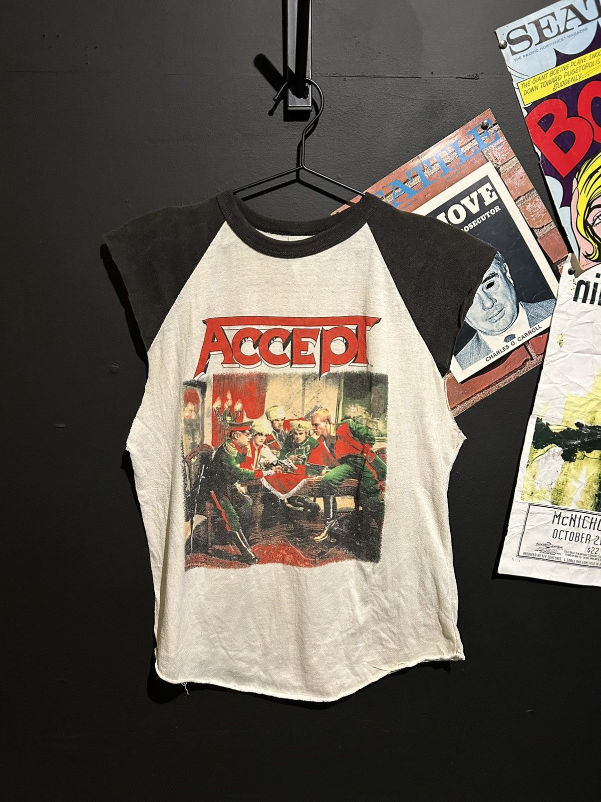 Band Tees × Vintage Vintage Accept Metal Band tee cutoff shirt Size US M / EU 48-50 / 2 - 1 Thumbnail
