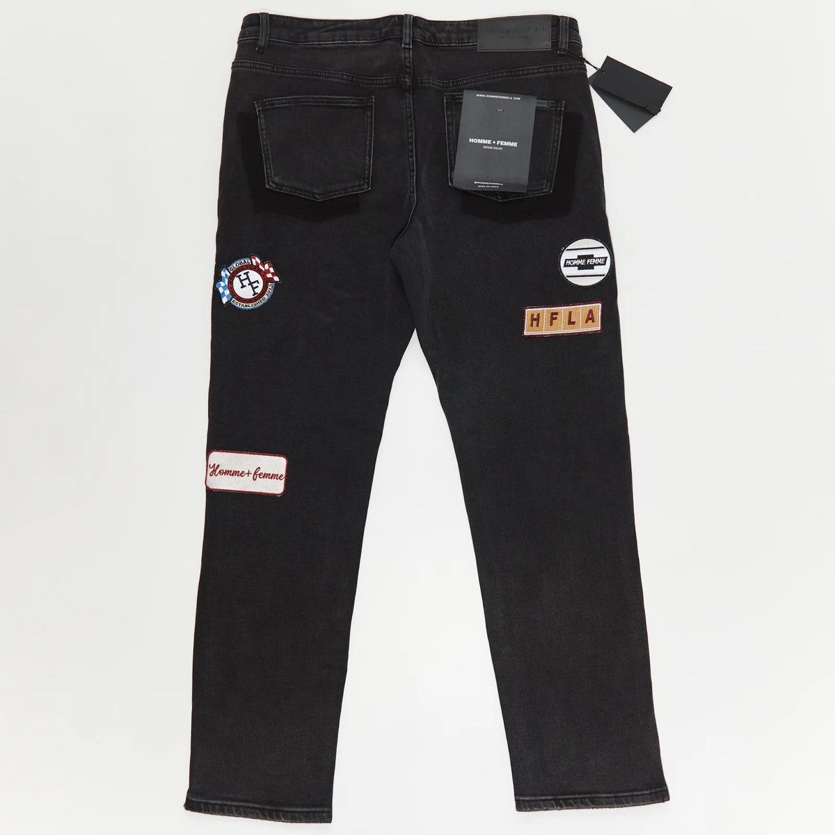 Homme + Femme La HOMME + FEMME PATCHWORK DENIM PANTS Size US 36 / EU 52 - 2 Thumbnail
