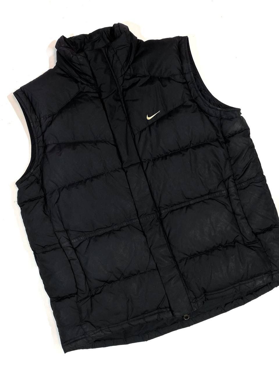 Nike × Vintage 00s Vintage Nike Streetwear Y2K Black Vest Swoosh Size US M / EU 48-50 / 2 - 3 Thumbnail