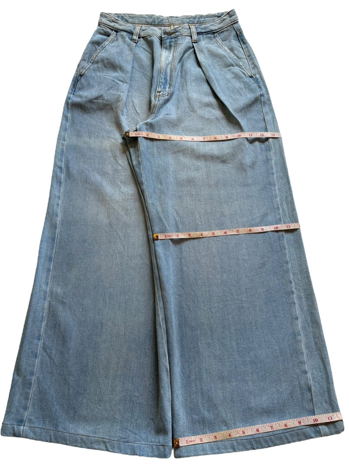 GU × Japanese Brand Vintage GU Blue Wash Loose Baggy Jeans Size US 27 - 14 Thumbnail