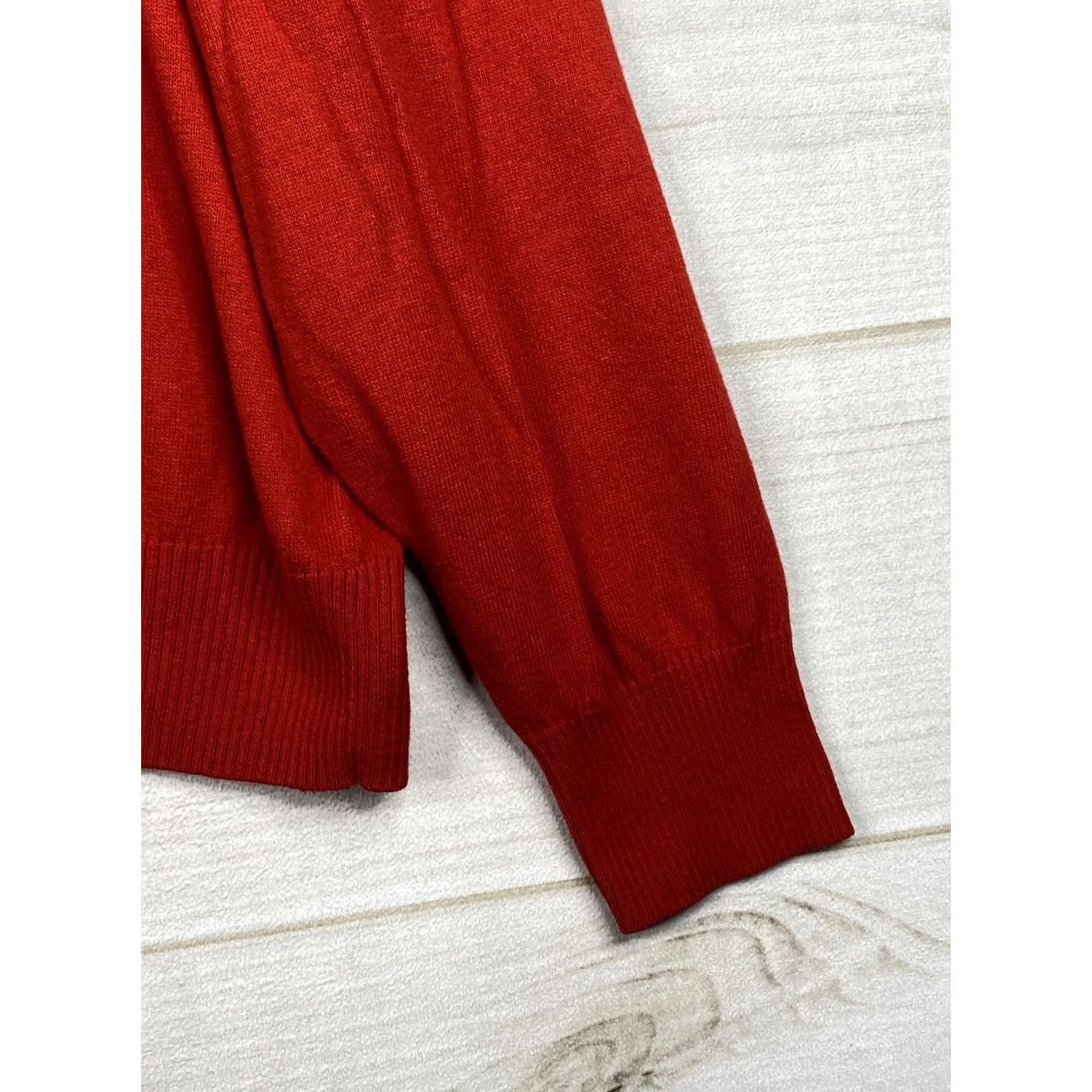 Orvis Orvis Sweater Mens L Red 1/4 Zip Pullover Mock Neck Cashmere Cotton Silk Classic Pullover Knit Zipper Mock Neck 1/4 Zip Mens L Red Orvis Sweater Size US L / EU 52-54 / 3 - 3 Thumbnail
