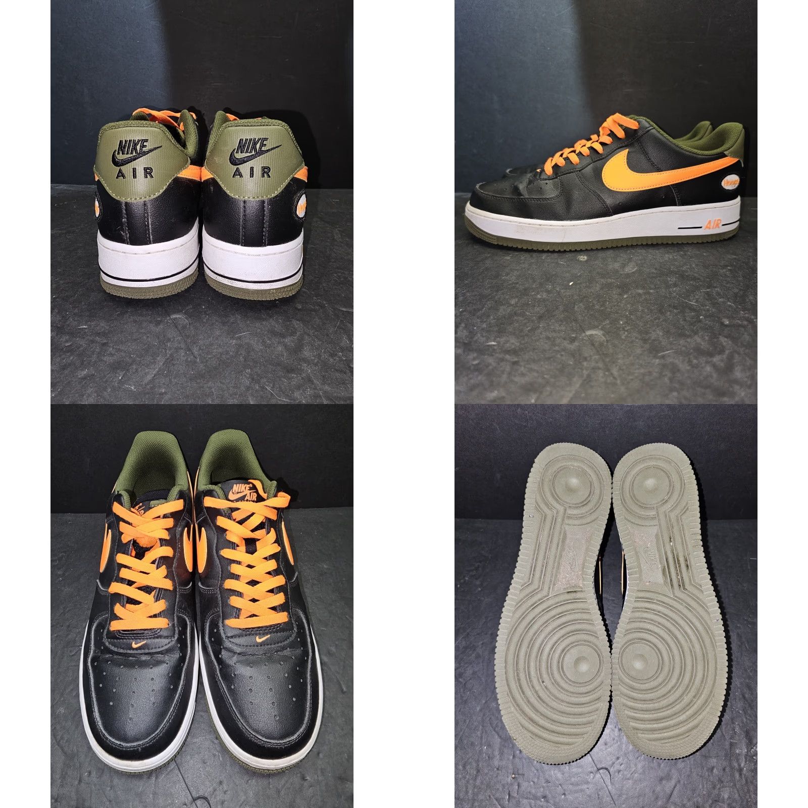 Nike NIKE Air Force 1 '07 Low LV8 DH7440-001 Black & Orange Hoops Men’s Size 12 Sneaker Size ONE SIZE - 8 Thumbnail