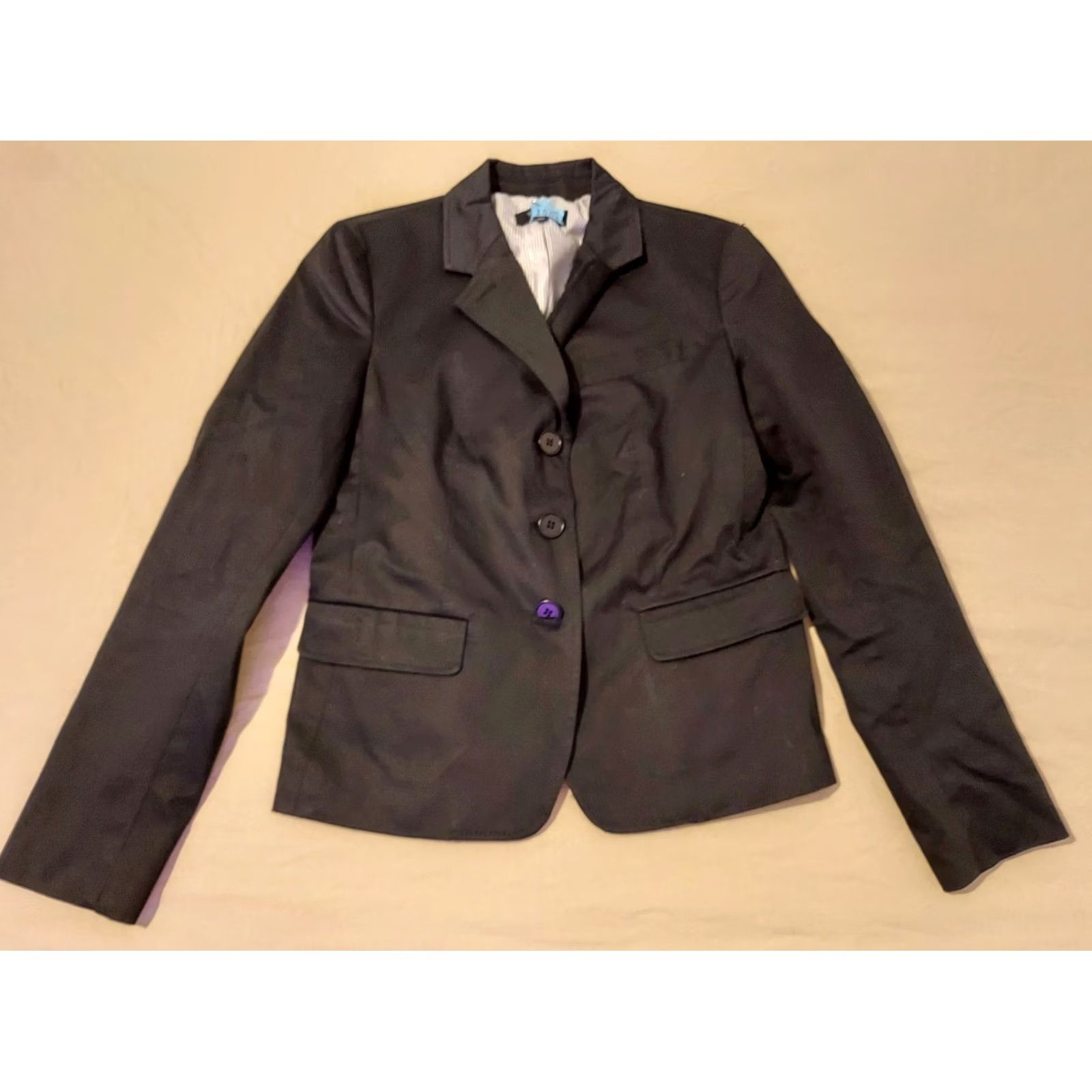 Talbots Womens Talbots Blazer Jacket 4 Black Cotton Button Dry Clean Only Regular Classic Black Womens 4 Talbots Blazer Bedroom? Size S / US 4 / IT 40 - 2 Thumbnail