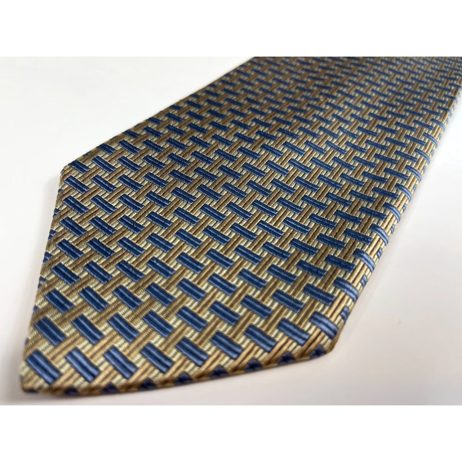 Brooks VINTAGE Brooks Basics Luxury Silk Tie Geometric Made in USA Size ONE SIZE - 6 Thumbnail