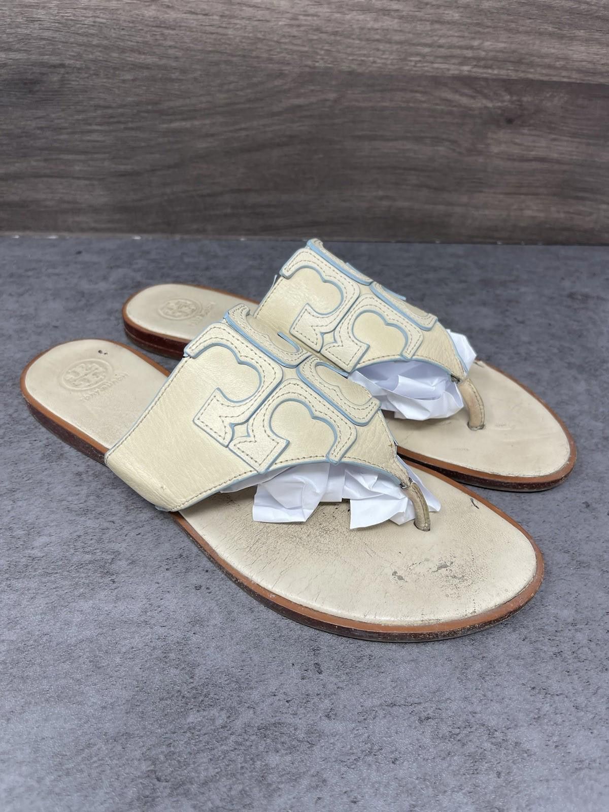 Other Tory Burch Sandals Womens Size 10.5 Jamie Full Logo Thong Size US 10.5 / IT 40.5 - 4 Thumbnail